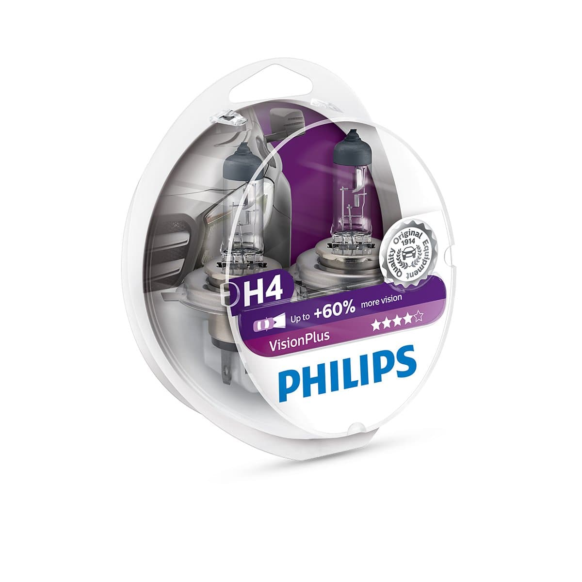 Lámparas Philips VisionPlus H4 12342VPS2 (x2)