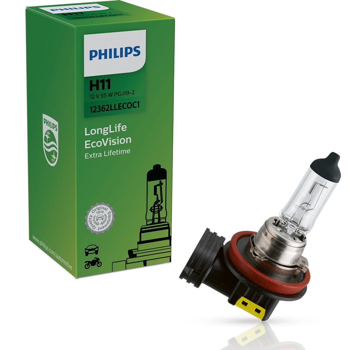 Lámpara Philips LongLife EcoVision H11 12362LLECOC1